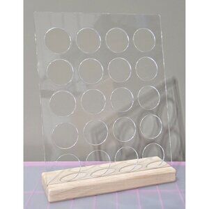 Coffee Pod Kitchen Counter Stand w/ Natural Light Wood Base & 20 Compartments